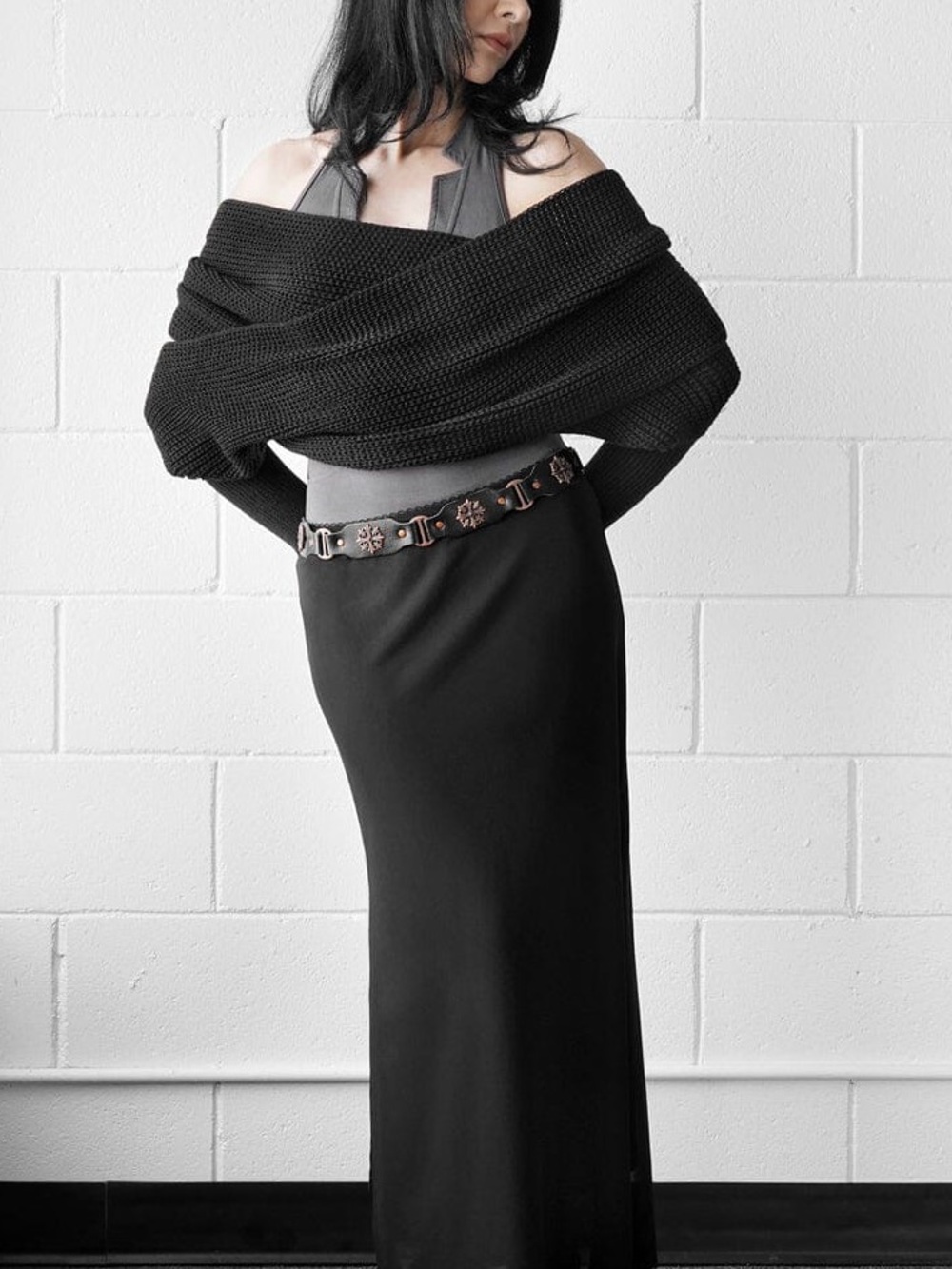 NOCTEX Leah Knit Shawl Shrug - Picture 2 of 4